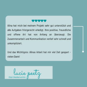 Bewertung Virtuelle Assistenz Österreich-Alina Opherden