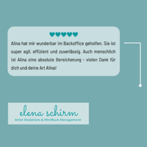Elena Schirm bewertet Alina Opherden aus Österreich, ehemalige Persönliche Assistentin von Lena Gercke.