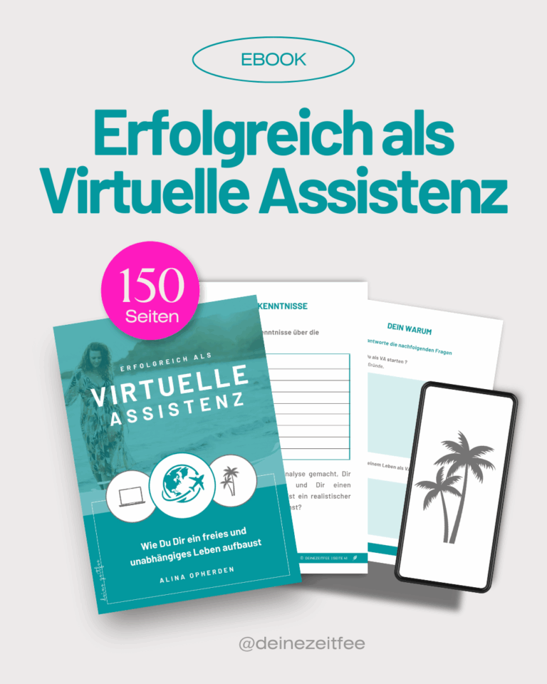 Alina Opherden (Gründerin von Deine Zeitfee) hat ein Buch geschrieben "Erfolgreich als Virtuelle Assistenz"