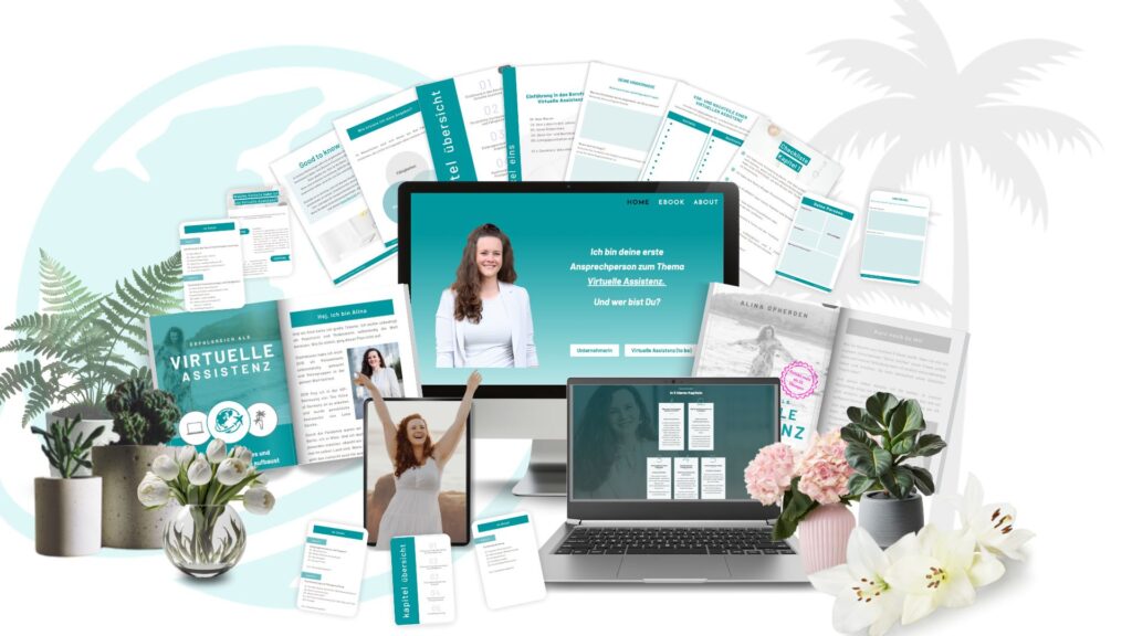 Das Ebook und Workbook zum Thema Virtuelle Assistenz von Alina Opherden (Deine Zeitfee Gründerin)